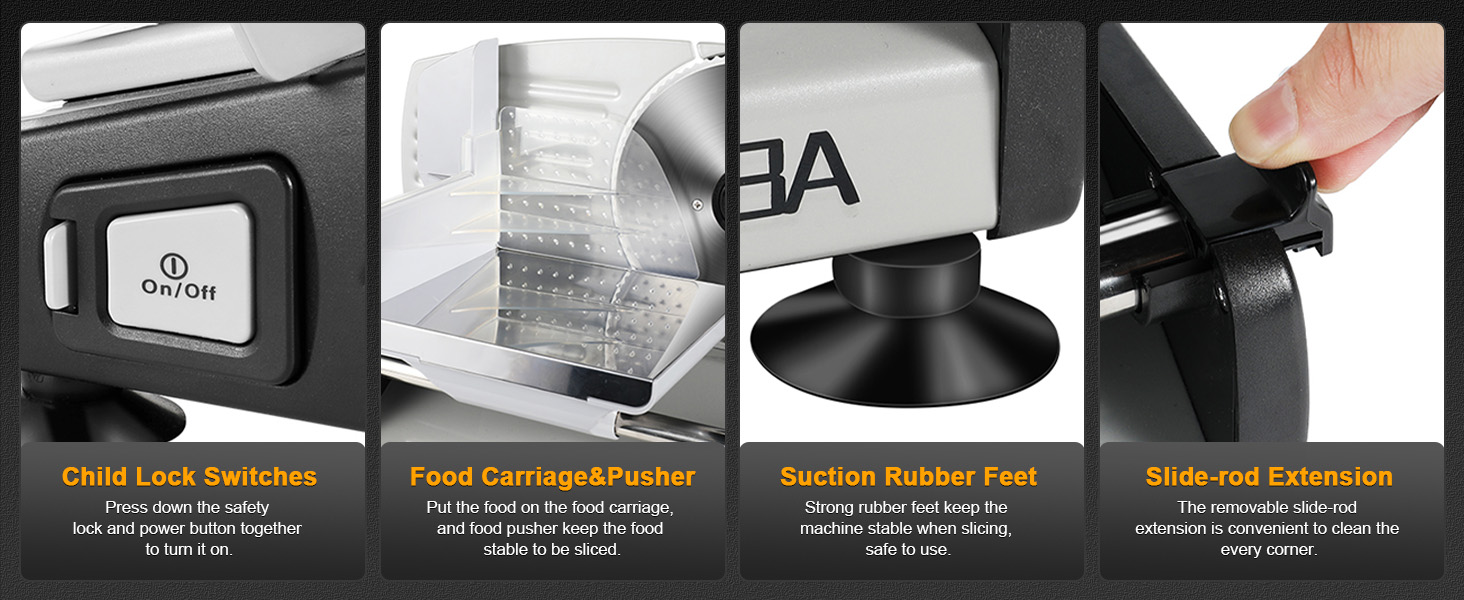 Meat Slicer Electric Deli Food Slicer