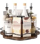 LIAISIMI 12" Lazy Susan Turntable Organizer,Round Wooden Lazy Susan Organization and Rotating Spi...
