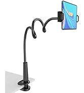 Tablet Stand Holder, Mount Holder Clip with Grip Flexible Long Arm Gooseneck Compatible with ipad...