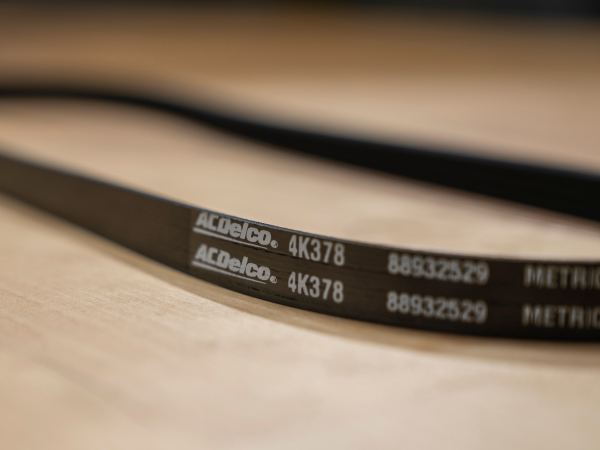 Drive belt on a bench