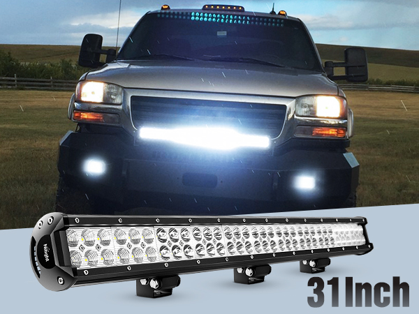 Nilight - 60007C-A 25" 162W Led Light Bar Flood Spot Combo Waterproof Driving Lights Off 