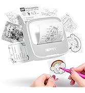 iDPRT Mini Printer with 1 Roll Sticker Paper, Portable Sticker Maker Machine Efficiently and Quic...