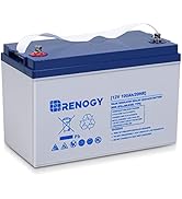 Renogy 12V 100AH Deep Cycle Hybrid Gel Battery, Over 750 Cycles, Rechargeable for Solar Wind RV M...