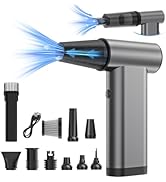 3 in 1 Compressed Air Duster, 180000RPM Electric Vacuum Cleaner, Aluminum Brushless Motor Dust Ai...