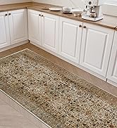 Joydeco Runner Rug 2x5 Non Slip Machine Washable Vintage Hallway Carpet Runner, Low Pile Lightwei...