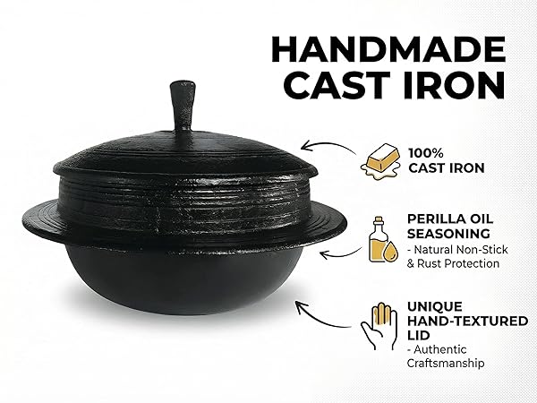gamasot korean pot cast iron pot cauldron dutch oven ramen pot