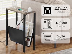 end table with charging
