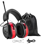ZOHAN EM042 AM/FM Radio Headphone with Digital Display,Ear Protection Noise Reduction Earmuffs,Co...
