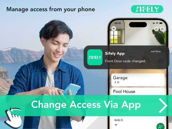 Sifely st smart lock change access via app