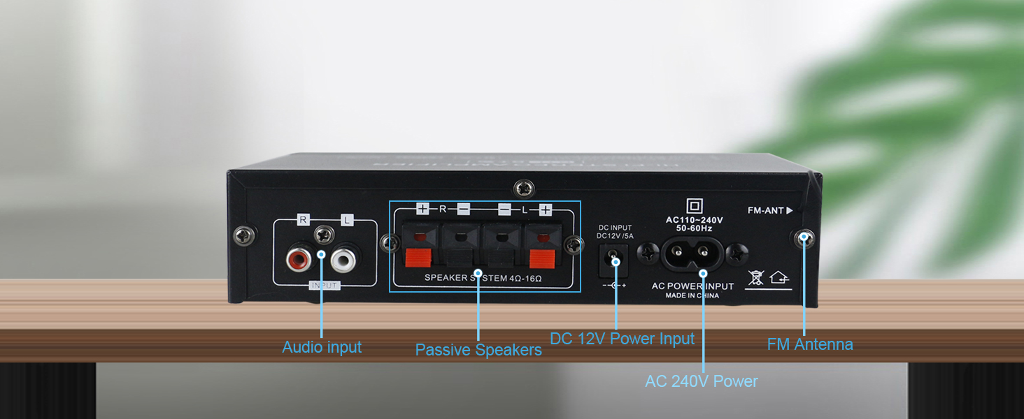 Stereo Home Audio Amplifier