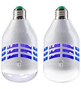 PIC LED Bug Zapper Light Bulb, Compact Mosquito Zapper, Electric Insect Killer, White, Fit Standa...