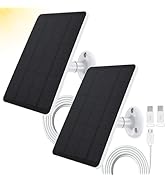 2 Pack Solar Panel Compatible with WYZE Battery Cam Pro, 4W 5V Solar Panel with 10ft Micro USB Ch...
