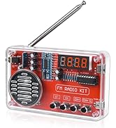 ICSTATION Portable FM Radio Kit, Soldering Project Radio FM 87-108MHz with Headphone Jack LED Dis...