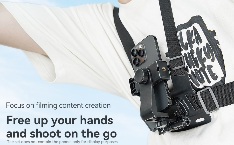 Chest Strap Mount for Action Camera Universal Phone Chest Belt Strap Harness Mount
