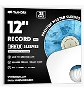 TAKMORK 12-Inch Vinyl Record Inner Paper Sleeves - 80g Heavyweight Paper for 33 RPM LP &amp; Albums, ...