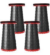 Doseno Upgraded Foldable Stool Thickened, Portable Collapsible Stool Retractable Stool, Foldable ...