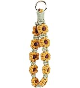 elephtree Boho Macrame Keychain Wristlet Keychain Weave Exquisite Keyring Holder Bracelet Handmad...