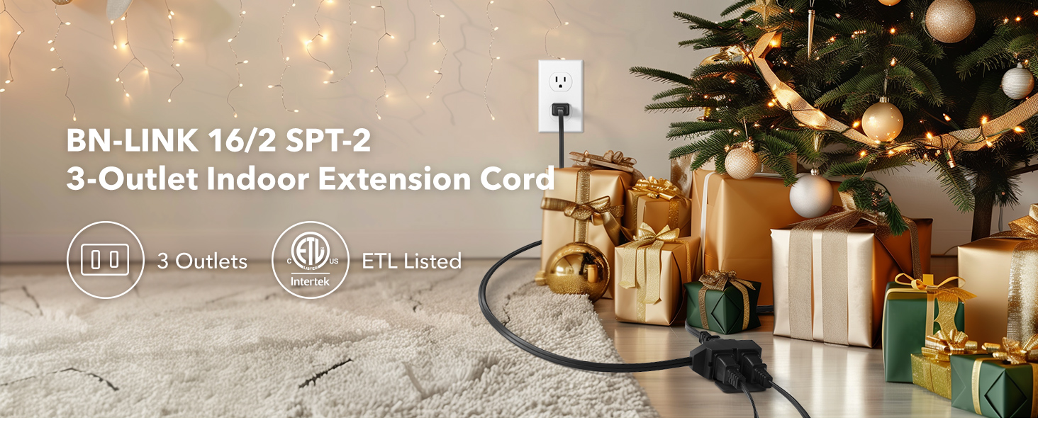 3 OUTLET INDOOR EXTENSION CORD