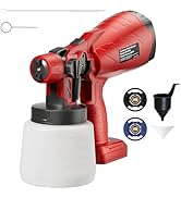 Paint Sprayer for Milwaukee 18V Battery, 200W Cordless Spray Paint Gun with Copper Nozzles, HVLP ...