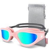 ZIONOR Swim Goggles Adult, G1 Air Mirrored Anti-Fog Swimming Goggles for Women Men, Clear Vision,...