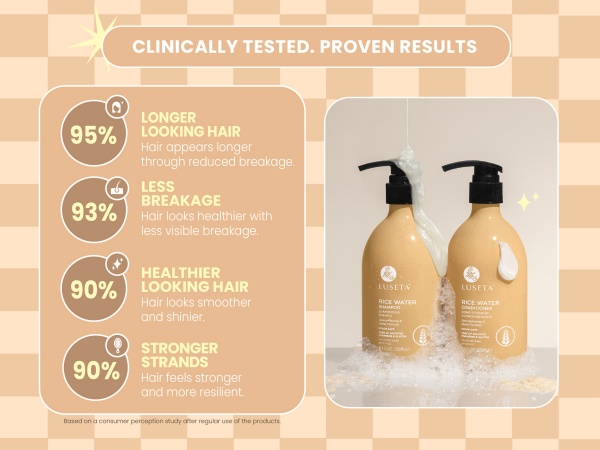 LUSETA rice water shampoo and conditioner