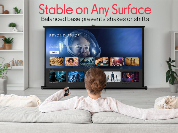 Portable Projector Screen Portable Floor Standing Fold-Out Roll-Up Tripod Manual, Mobile