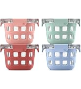Ello Duraglass Glass Meal Prep Sets Leak-Proof Glass Food Storage Containers with Airtight BPA-Fr...