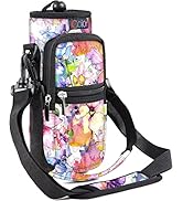 icolor Water Bottle Carrier Bag Holder 25/32/40/64oz,Adjustable Padded Shoulder &amp; Handle Strap Sp...