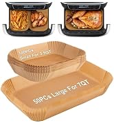 MMH Air Fryer Liners for Ninja DZ071 &amp; for Instant 9 QT Flexbasket Airfryer,50PCs Large Airfryer ...