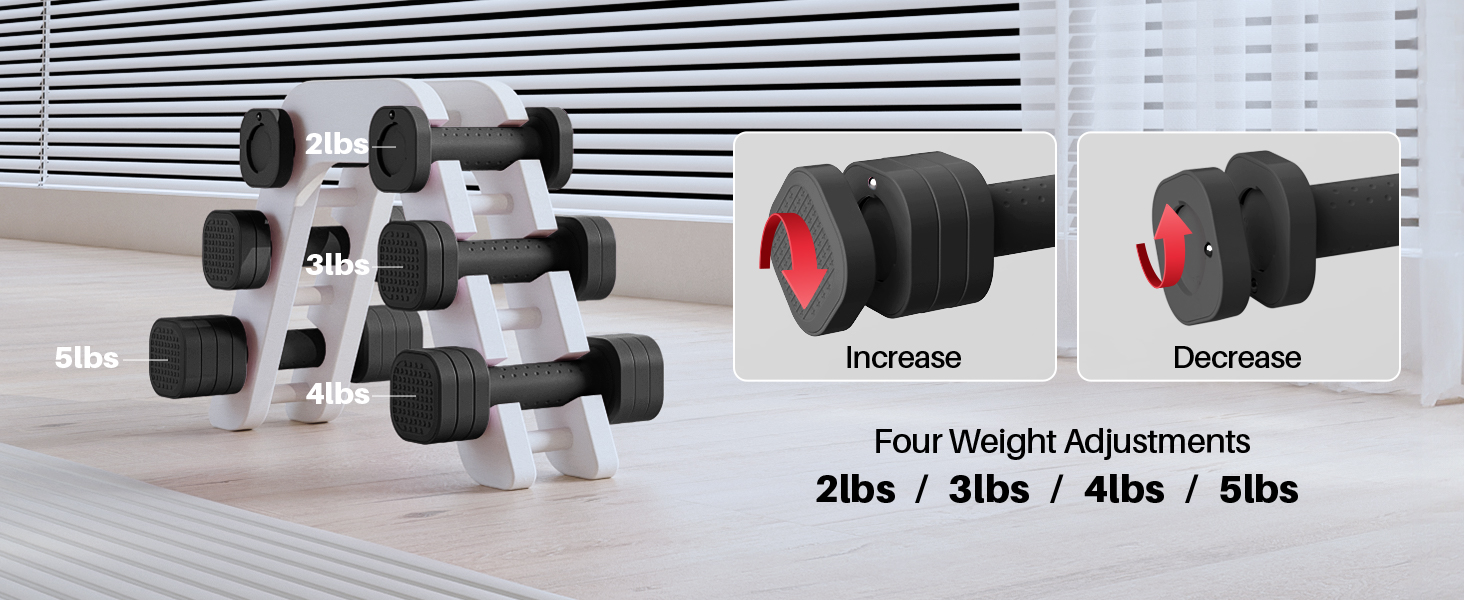 Adjustable Dumbbell Set of 2 Adjustable Weights Dumbbells Set Free Weights Dumbbells Set for Women