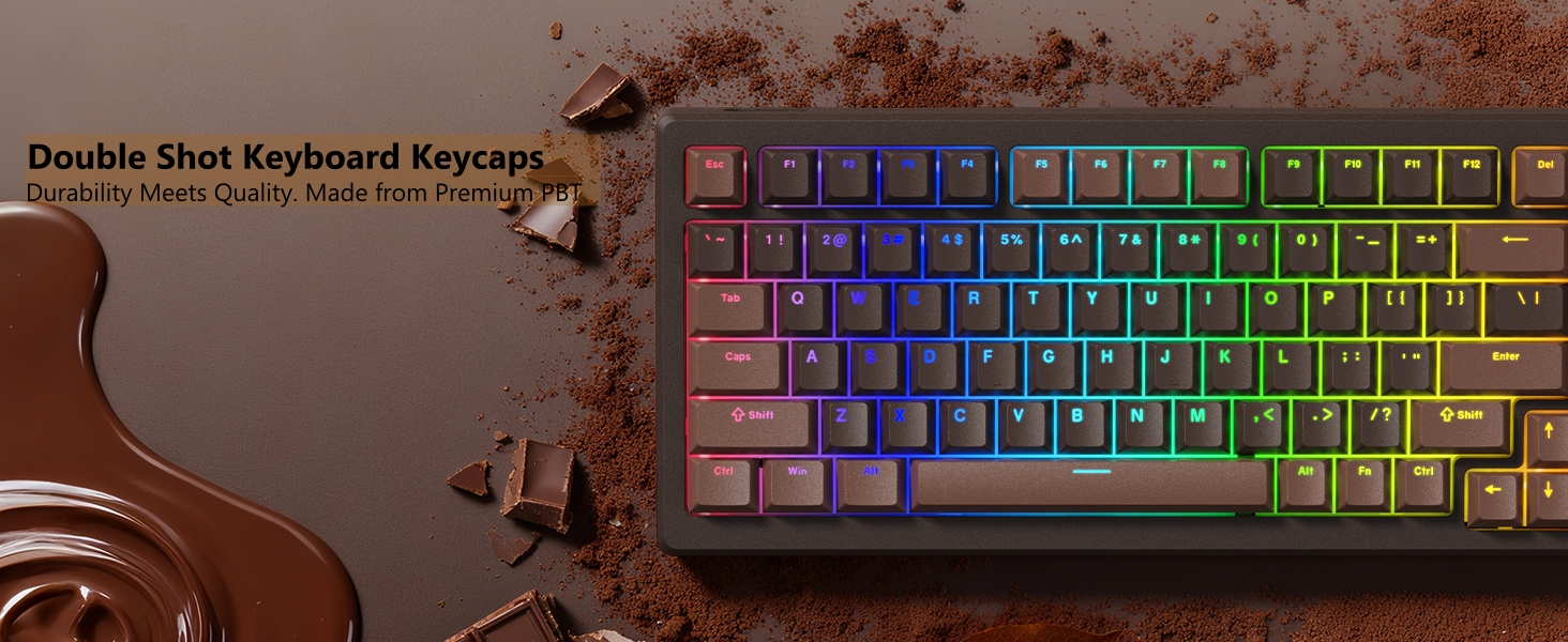 Keycaps for Mechanical Keyboard, PBT Keycaps Cherry Profile, Shine Through Key cap