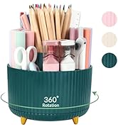 SKYDUE 360 Degree Rotating Desk Organizer, Dual-Purpose Pencil Pen Holder for Desk, Rotating Desk...