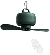 JISULIFE Camping Fan 8000mAh Battery Operated, Portable Tent Rechargeable with Remote Control, De...