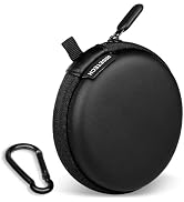 RISETECH Circular Earbud Case Wired Earphone Case Holder Hard EVA Small Zipper Pouch Compatible w...