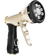 RAINPOINT Garden Hose Nozzle, 9 Spray Patterns Hose Sprayer Nozzle, Heavy Duty Metal Water Hose N...