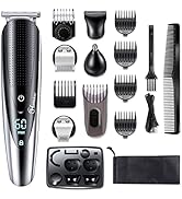 Hatteker Mens Hair Clipper Beard Trimmer Grooming kit Hair Trimmer Mustache Trimmer Body Groomer ...