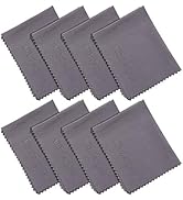 Wisdompro 8-Pack 6x7 Inches Microfiber Cleaning Cloth for Camera Lens, Glasses, Phone, iPhone, iP...