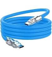 IYUANEPRO USB C to USB C Silicone Cable 1.6FT, Ultra Flexible &amp; Soft USB Type C 100W Fast Chargin...