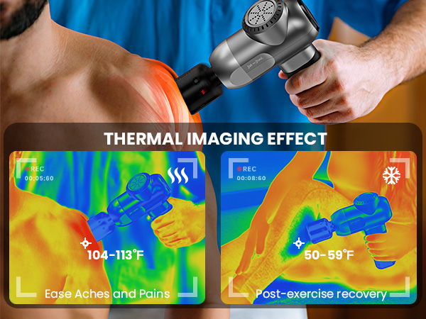 massage gun with heat and cold