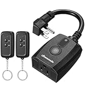 DEWENWILS Outdoor Remote Control Outlet, Indoor Wireless Remote Control Switch, Weatherproof Elec...