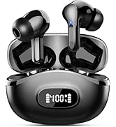 Wireless Earbuds, Bluetooth Headphones 5.4 HiFi Stereo, Ear Buds with 4 ENC Noise Cancelling Mics...