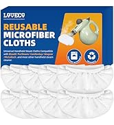 LOVECO 8 Pack Universal Microfiber Cloths for Handheld Steam Cleaner - Compatible with Bissell St...
