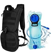 SUNRISING Tactical Molle Hydration Backpack with 3L Water Bladder - Lightweight Military Water Ba...