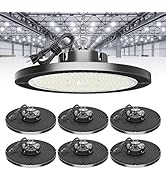 ELEKICO 200W UFO Led High Bay Light| 5000K 30000LM High Bay Led Shop Lights with 5ft Cable Hangin...
