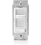 Leviton SureSlide Dimmer Switch for Dimmable LED, Halogen and Incandescent Bulbs, 6674-P0W, White