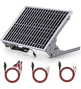 SUNER POWER 12V Solar Battery Charger Maintainer, Waterproof 20W Solar Trickle Charger, High Effi...