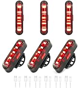 Bike Tail Light, Bicycle Rear Lights USB-C Rechargeable LED Cycling Safety Flashlight with 4 Ligh...