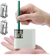Electric Pencil Sharpener, Battery Powered for Colored Pencils Handheld Pencil Sharpener Two Repl...
