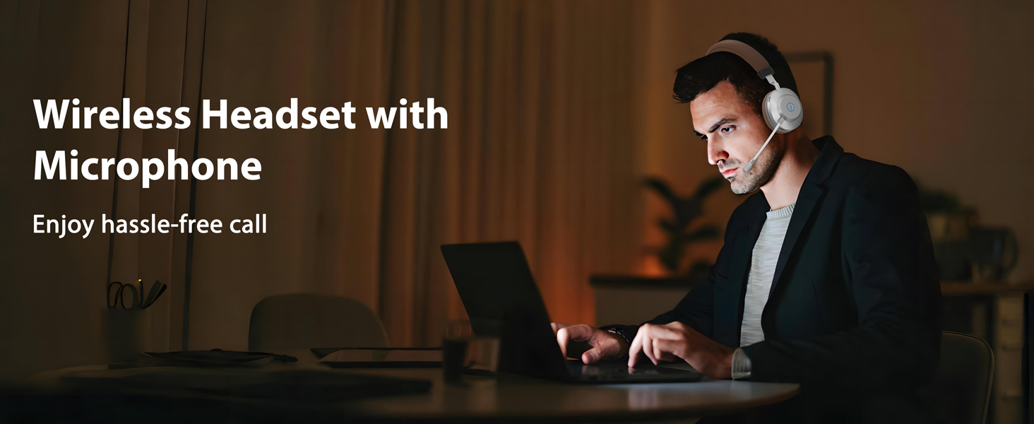 wireless headset with microphone