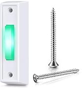 Saillong LED Lighted Doorbell Button Wired, Door Bell Ringer Push Buttons Replacement Garage Door...